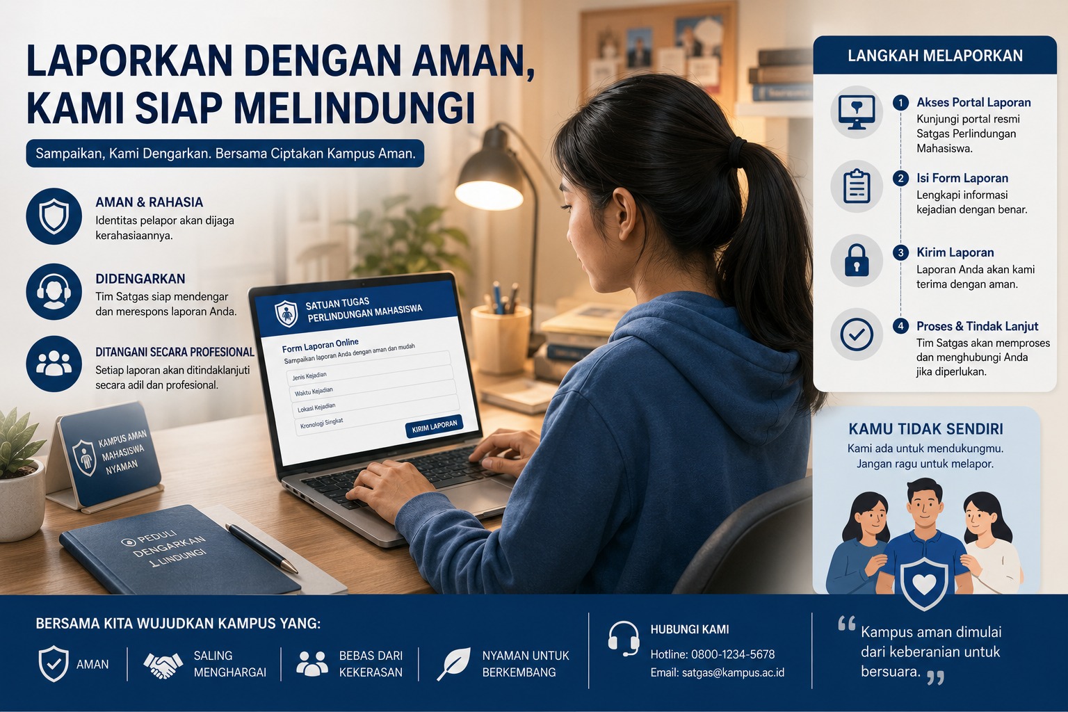 Cara Melapor ke Satgas PPKPT dengan Aman